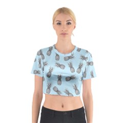 Pineapple Pattern Cotton Crop Top by Valentinaart