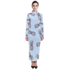 Pineapple Pattern Turtleneck Maxi Dress by Valentinaart