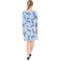 Pineapple pattern Quarter Sleeve Front Wrap Dress View2