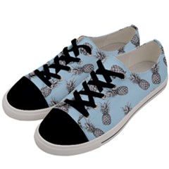 Pineapple Pattern Men s Low Top Canvas Sneakers by Valentinaart