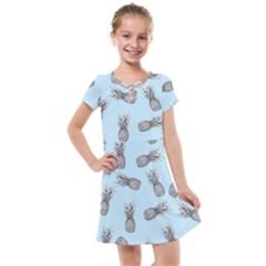 Pineapple Pattern Kids  Cross Web Dress by Valentinaart