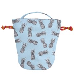 Pineapple Pattern Drawstring Bucket Bag by Valentinaart