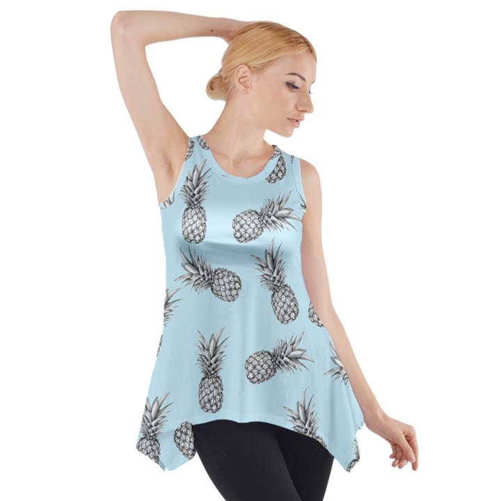 Pineapple pattern Side Drop Tank Tunic