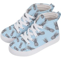 Pineapple Pattern Kid s Hi-top Skate Sneakers by Valentinaart