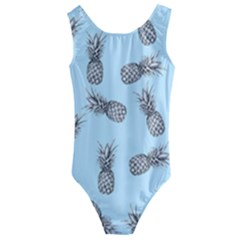 Pineapple Pattern Kids  Cut-out Back One Piece Swimsuit by Valentinaart