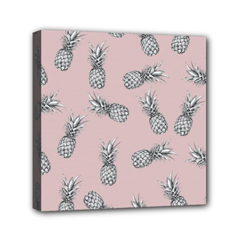 Pineapple Pattern Mini Canvas 6  X 6  (stretched) by Valentinaart