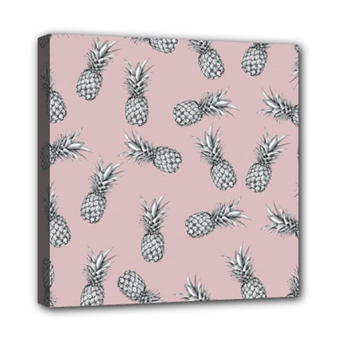 Pineapple Pattern Mini Canvas 8  X 8  (stretched) by Valentinaart