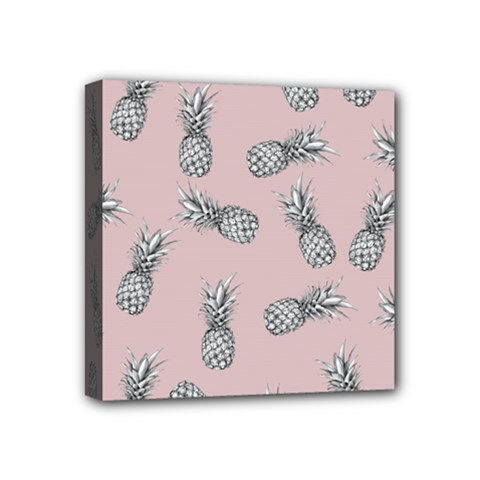 Pineapple Pattern Mini Canvas 4  X 4  (stretched) by Valentinaart