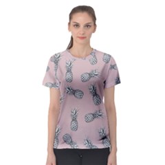 Pineapple Pattern Women s Sport Mesh Tee