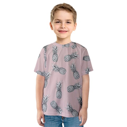 Pineapple Pattern Kids  Sport Mesh Tee by Valentinaart