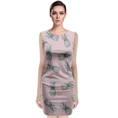 Pineapple Pattern Classic Sleeveless Midi Dress