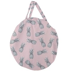 Pineapple Pattern Giant Round Zipper Tote by Valentinaart