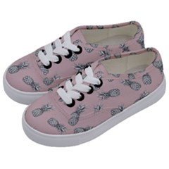 Pineapple Pattern Kids  Classic Low Top Sneakers by Valentinaart