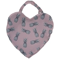 Pineapple Pattern Giant Heart Shaped Tote by Valentinaart