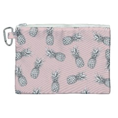 Pineapple Pattern Canvas Cosmetic Bag (xl) by Valentinaart