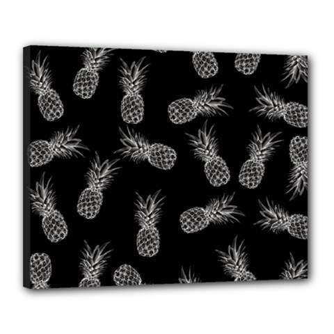 Pineapple Pattern Canvas 20  X 16  (stretched) by Valentinaart