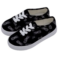 Pineapple Pattern Kids  Classic Low Top Sneakers by Valentinaart