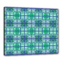 Mod Blue Green Square Pattern Canvas 24  x 20  (Stretched) View1