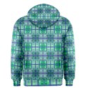 Mod Blue Green Square Pattern Men s Pullover Hoodie View2