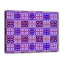 Mod Purple Pink Orange Squares Pattern Canvas 16  x 12  (Stretched) View1