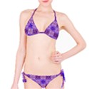 Mod Purple Pink Orange Squares Pattern Classic Bikini Set View1