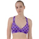 Mod Purple Pink Orange Squares Pattern Sweetheart Sports Bra View1