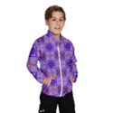 Mod Purple Pink Orange Squares Pattern Windbreaker (Kids) View1