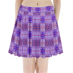 Mod Purple Pink Orange Squares Pattern Pleated Mini Skirt by BrightVibesDesign