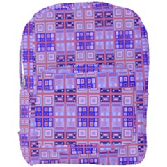 Mod Purple Pink Orange Squares Pattern Full Print Backpack by BrightVibesDesign