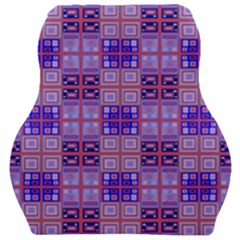 Mod Purple Pink Orange Squares Pattern Car Seat Velour Cushion 