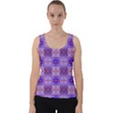 Mod Purple Pink Orange Squares Pattern Velvet Tank Top View1