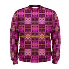 Mod Pink Purple Yellow Square Pattern Men s Sweatshirt