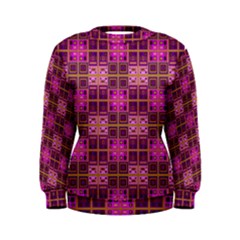 Mod Pink Purple Yellow Square Pattern Women s Sweatshirt