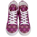 Mod Pink Purple Yellow Square Pattern Men s Hi-Top Skate Sneakers View1