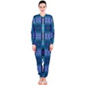 Mod Purple Green Turquoise Square Pattern OnePiece Jumpsuit (Ladies)  View1