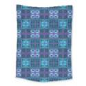 Mod Purple Green Turquoise Square Pattern Medium Tapestry View1