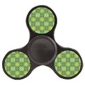 Mod Yellow Green Squares Pattern Finger Spinner View2