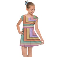 Colorful Wallpaper Abstract Kids Cap Sleeve Dress by Simbadda