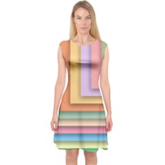 Colorful Wallpaper Abstract Capsleeve Midi Dress by Simbadda