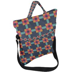 Abstract Background Fold Over Handle Tote Bag