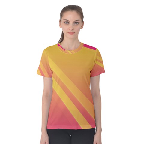 Abstract Art Background Beautiful Women s Cotton Tee by Simbadda