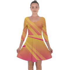 Abstract Art Background Beautiful Quarter Sleeve Skater Dress by Simbadda