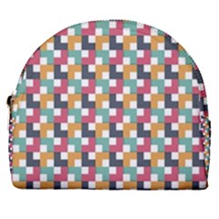 Background Abstract Geometric Horseshoe Style Canvas Pouch