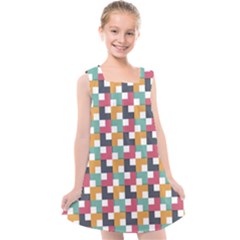 Background Abstract Geometric Kids  Cross Back Dress