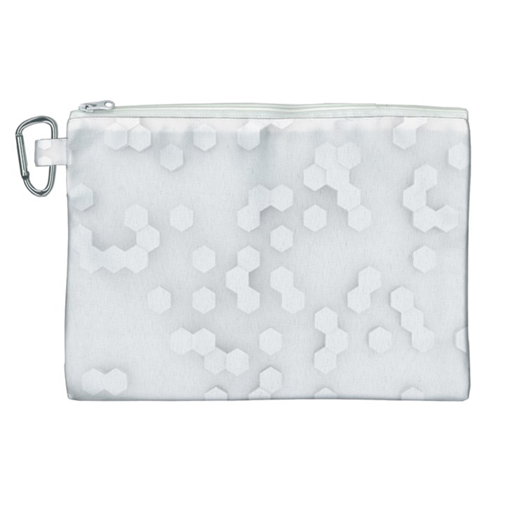 White Abstract Wall Paper Design Frame Canvas Cosmetic Bag (XL)