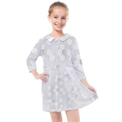 White Abstract Wall Paper Design Frame Kids  Quarter Sleeve Shirt Dress