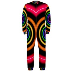 Neon Light Abstract Pattern Lines Onepiece Jumpsuit (men)  by Simbadda