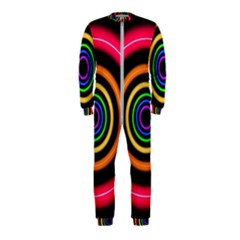 Neon Light Abstract Pattern Lines Onepiece Jumpsuit (kids) by Simbadda