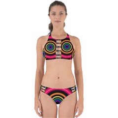 Neon Light Abstract Pattern Lines Perfectly Cut Out Bikini Set by Simbadda