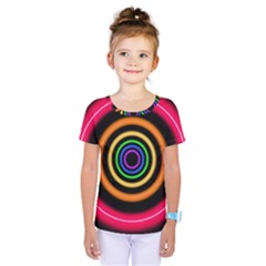 Neon Light Abstract Pattern Lines Kids  One Piece Tee